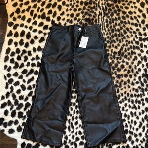 Black Faux Leather Pants